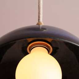 Blue Small Dusk Ceramic Lamp Shade & Pendant Set - thumbnail 2