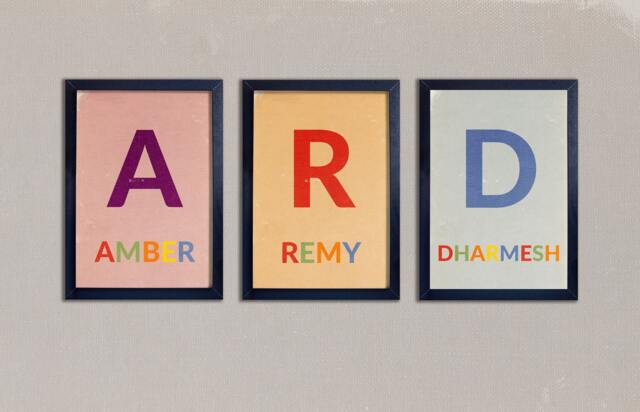 Personalised Letter Print/ Personalised Name Print/Word New Baby Nursery, Playroom Wall Decor - image 1