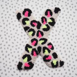 Custom Letter Neon Leopard Print Wall Hanging - thumbnail 3