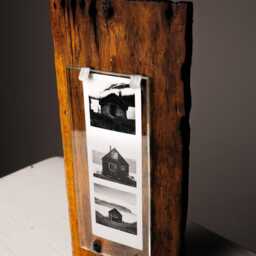 Rustic Reclaimed Wood Photo Frame - Handmade Farmhouse Picture Holder With Glass - thumbnail 2
