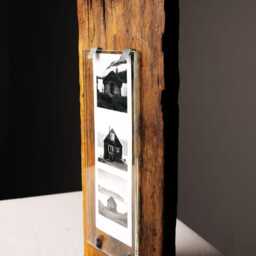 Rustic Reclaimed Wood Photo Frame - Handmade Farmhouse Picture Holder With Glass - thumbnail 3