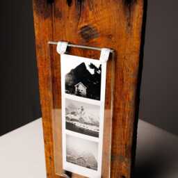 Rustic Reclaimed Wood Photo Frame - Handmade Farmhouse Picture Holder With Glass - thumbnail 4