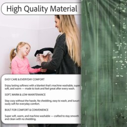 Green Rainy Traveller Silhouette Street Art, Bedroom Living Room Accent, Unique Artistic Design - Super Soft Fleece Blanket Bed Sofa Throw - thumbnail 4