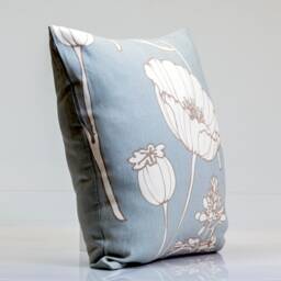 Poppyfield Linen Pillow Cover, Thom Filicia, Floral Decorative - thumbnail 2