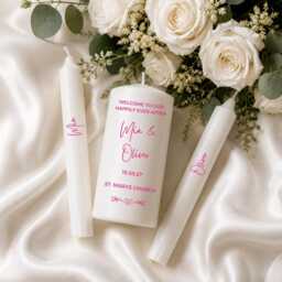 Personalised Wedding Candle Set - Custom Names & Date Elegant Ceremony Unity Trio Happily Ever After Keepsake - thumbnail 3