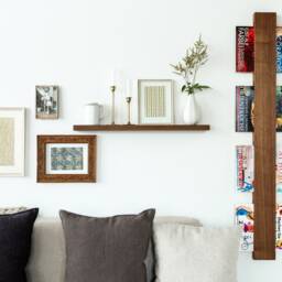 Wall Shelf Wooden Walnut Wall Kitchen Floating Storage Stable Simple Modern Design Birthday Gift Moving in Wedding Decoration - thumbnail 2