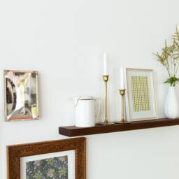 Wall Shelf Wooden Walnut Wall Kitchen Floating Storage Stable Simple Modern Design Birthday Gift Moving in Wedding Decoration - thumbnail 3