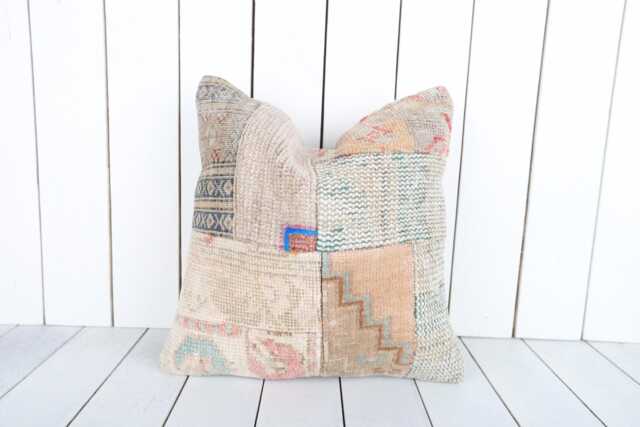 16x16 Vintage Turkish Kilim Pillow Cover Bohemian Decor - image 1