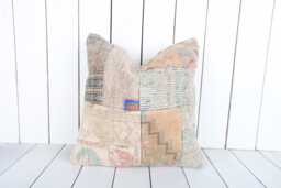 16x16 Vintage Turkish Kilim Pillow Cover Bohemian Decor - thumbnail 1