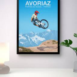 Avoriaz Mountain Bike Trail Poster Portes Du Soleil Art Print - thumbnail 3