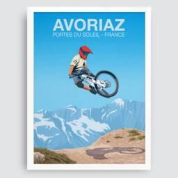 Avoriaz Mountain Bike Trail Poster Portes Du Soleil Art Print - thumbnail 2