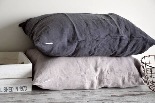 stonewashed Linen Pillowcase, Soft Envelope Closure - image 1