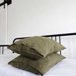 stonewashed Linen Pillowcase, Soft Envelope Closure - thumbnail 3