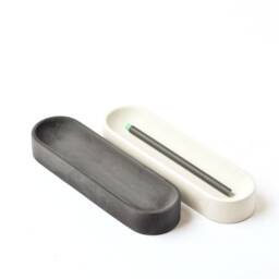 Concrete Pen Holder Tray For Desk, Modern Office Accessories - thumbnail 2