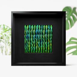 Jewel Beetle Elytra Zeleny Metamorphosis Mosaic Taxidermy Insects Bug Interior Design Modern Home Decor Wall Hanging Gift Ornament - thumbnail 1