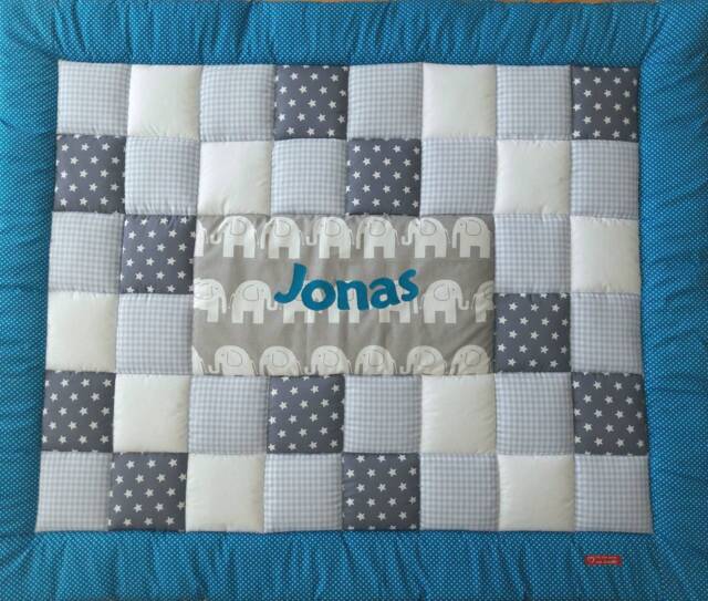 Baby Blanket, Quilt, Patchwork Crawling Children's Blanket Elephant Available For Immediate Delivery - image 1