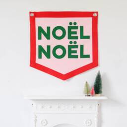 No??l Felt Christmas Banner Vintage Style Holiday Wall Hanging - thumbnail 2