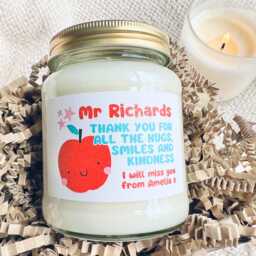Preschool Teacher Thank You Gift From Child - Personalised Candle Childminder Nursey Pre School Teaching Assistant - thumbnail 2