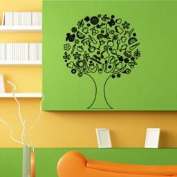 Food Tree Nature Wall Sticker Vinyl Mural Decal Home House Apartment Decor Free Shipping L098 - thumbnail 1