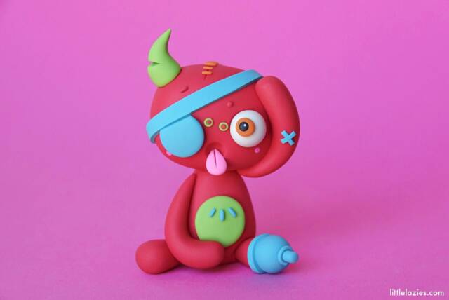 Pirate Polymer Clay Sculpture Handmade Miniature Monster - image 1