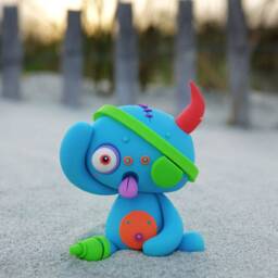 Pirate Polymer Clay Sculpture Handmade Miniature Monster - thumbnail 3