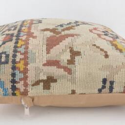 Single Wool Kilim Cushion, 40x40 cm , 16x16Inc, Home Decor , Decorative Pillow, Turkish Pillow Case , K 12 - thumbnail 3