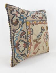 Single Wool Kilim Cushion, 40x40 cm , 16x16Inc, Home Decor , Decorative Pillow, Turkish Pillow Case , K 12 - thumbnail 2