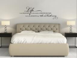 Life Is Not Measured By The Number Of Breaths We Take But Moments That Our Breath Away Quote Vinyl Wall Decal Sticker Art - thumbnail 1