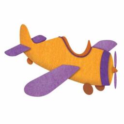 Personalized Plane Name Banner Wall Decal For Boys Room Transportation Theme - Orange/Purple/Blue - 1054-stick - thumbnail 4