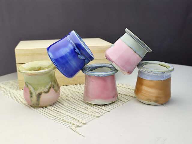 Tiny Ceramic Succulent Planters Pots Gifts For Women, Cute Mini Bud Garden Decor Gifts, Pottery Plant Her - image 1