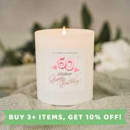 step Mum 60Th Birthday Candle Candles Gift Gifts 60 Keepsake W - thumbnail 1