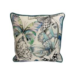 Designers Guild - Papillons Cobalt Stunning Contrast Piped Cushion Cover Throw Pillow Home Decor - thumbnail 3