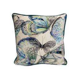 Designers Guild - Papillons Cobalt Stunning Contrast Piped Cushion Cover Throw Pillow Home Decor - thumbnail 2