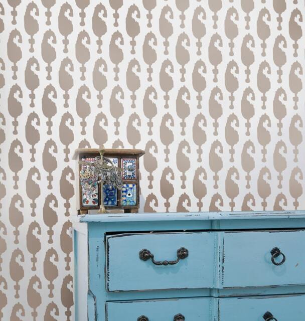Wall Stencil Ikat Aynur - Reusable Stencils For Walls Instead Of Wallpaper -Diy Decor - image 1
