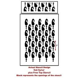 Wall Stencil Ikat Aynur - Reusable Stencils For Walls Instead Of Wallpaper -Diy Decor - thumbnail 4
