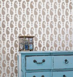 Wall Stencil Ikat Aynur - Reusable Stencils For Walls Instead Of Wallpaper -Diy Decor - thumbnail 1