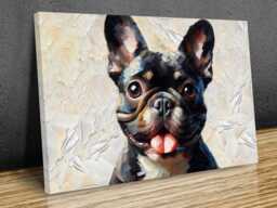 French Bulldog, Vibrant Colours Wall Art, Hangings , Home D??cor, Mounted Canvas Print Ready To Hang