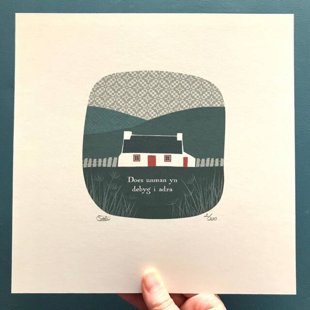 Print Does Unman Yn Debyg I Adra, Cymraeg, Welsh Print, Gifts, There's No Place Like Home