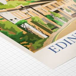 Edinburgh Travel Poster, Circus Lane, Stockbridge, Scotland, Wall Art - thumbnail 3