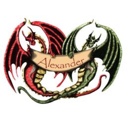 Personalized Dragon Name Banner Wall Decal For Boys Room - Stk1038 - thumbnail 1