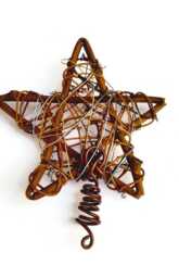 Vine & Wire Christmas Star Tree Topper For Rustic Holiday Decor