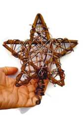 Vine & Wire Christmas Star Tree Topper For Rustic Holiday Decor - thumbnail 2