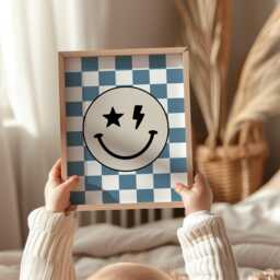 Boy's Room Art Prints Skateboard, Smiley Face, Boyhood Quote - thumbnail 3