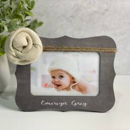 Personalized Baby Gift Custom Name Frame New Shower Idea Newborn Photo Nursery Decor For Parents - thumbnail 4