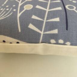 "Fryetts Bergen Scandi Cushion Cover Blue Floral Seedhead Design 16""-24" - thumbnail 2