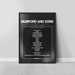 Custom Setlist Poster - Personalised Music Tour Print, Concert Set List Gift, Country, Indie Rock Artist - thumbnail 2