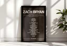Custom Setlist Poster - Personalised Music Tour Print, Concert Set List Gift, Country, Indie Rock Artist - thumbnail 1