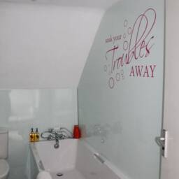 Soak Your Troubles Away Wall Sticker, Bathroom Quote, Stickers, Decal, Decor, Art - thumbnail 3