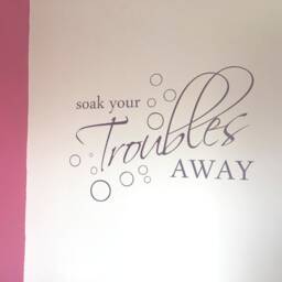 Soak Your Troubles Away Wall Sticker, Bathroom Quote, Stickers, Decal, Decor, Art - thumbnail 2