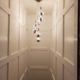 Chrome Dipped Led Globe Pendant Chandelier - Custom Lengths Unique Modern Lighting Fixture